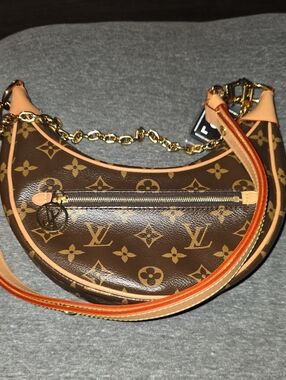 Authentic Louis Vuitton Monogram Loop Bag – Gold Chain & Vachetta Leather